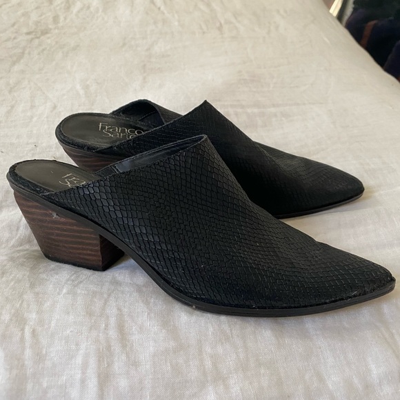 Franco Sarto Western Inspired Croc effect mules - Picture 1 of 2